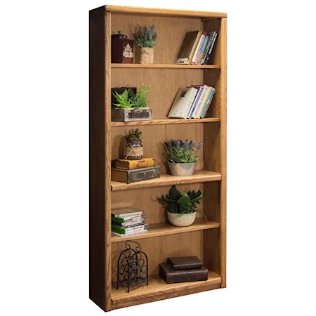 Bookcase With One Fixed and Three Adjustable Shelves